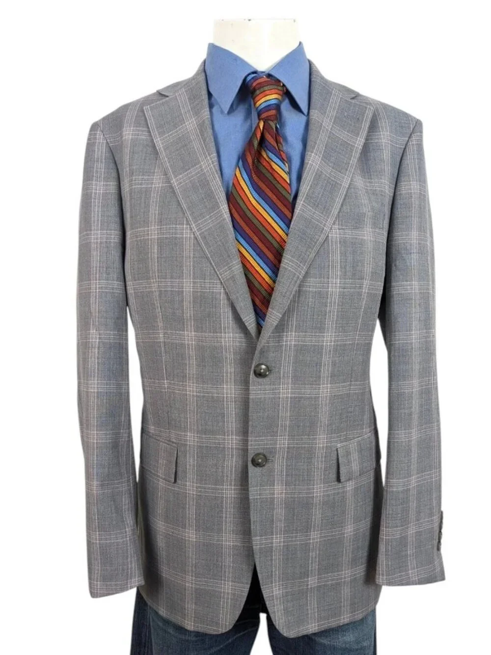 Tallia Men's Blazer Sport Coat Sports Jacket Size 42 L Plaid
